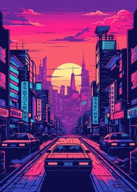 Car Synthwave Retro