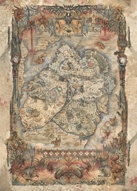 'Sanctuary's Map' Poster by Diablo | Displate