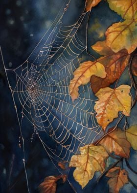 Spiderweb In Autumn