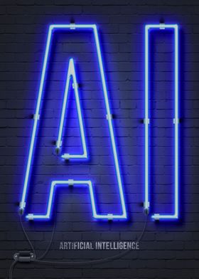 AI Neon Sign