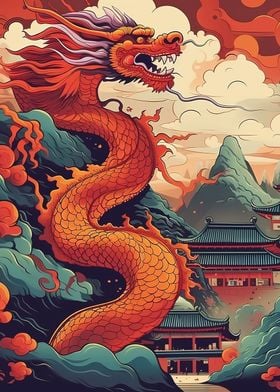 Chinese Dragon Landscape 