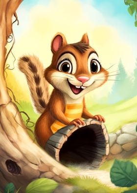 Cute chipmunk