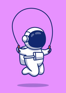 Astronaut jumping