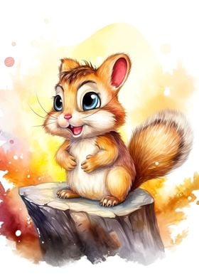 Cute chipmunk