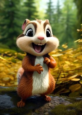 Cute chipmunk