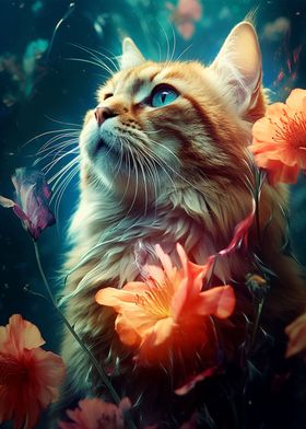 Beautiful Cute Cat Flower