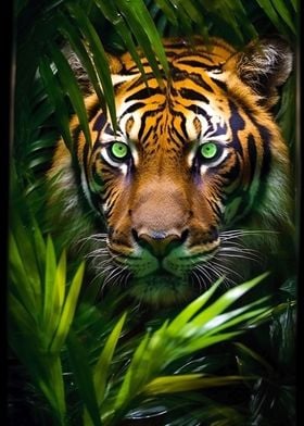 a tiger in jungle