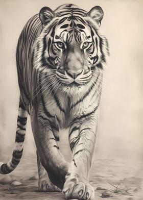 Tiger Pencil Drawing