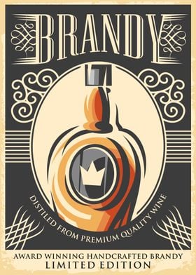 retro brandy banner sign