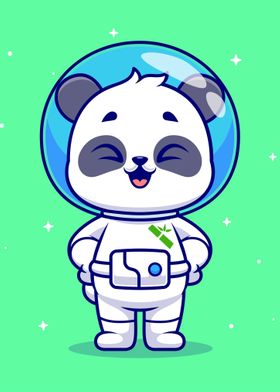 Adorable Astronaut Panda