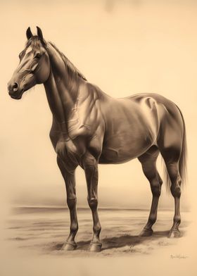 Horse Pencil Drawing