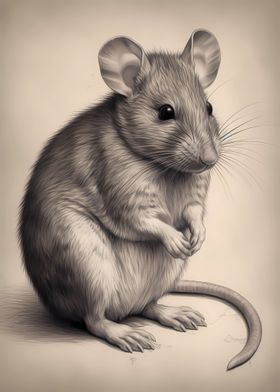 Mouse Pencil Drawing