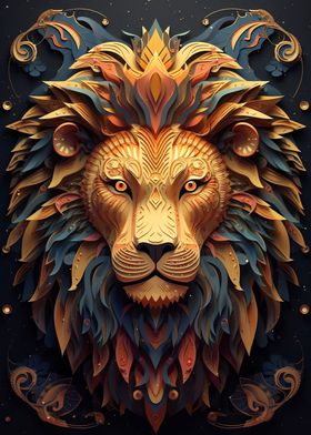 Portrait Leo Lion Zodiac