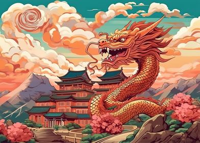 Chinese Dragon Landscape 