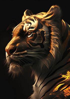 Black and Gold Tiger