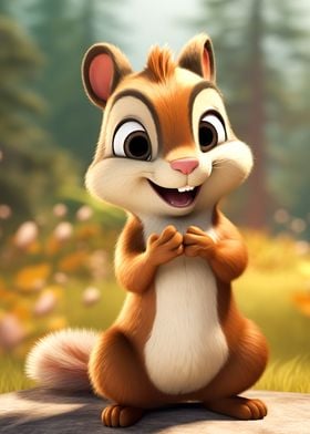 Cute chipmunk