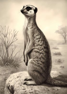 Meerkat Pencil Drawing