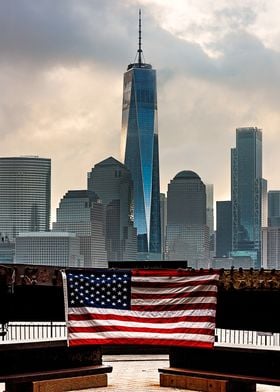 Freedom Tower USA Flag