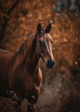 Grazing horse