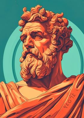 Zeus statue  Watercolor