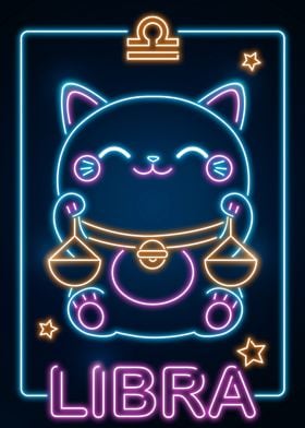 Retro Kawaii Libra Sign