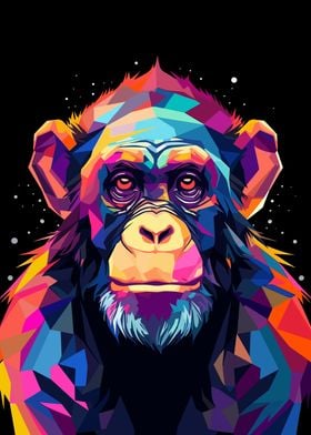 Chimpanzee Animal Pop Art