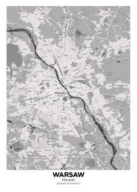 Warsaw poland streetmap