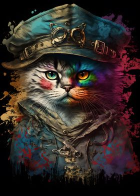 Pirate Cat Painting