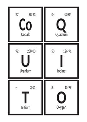 Coquito Periodic Table