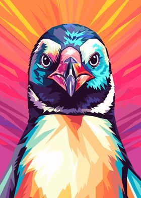 Penguin WPAP Pop Art