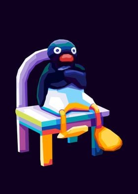 Angry Pingu Wpap Pop Art