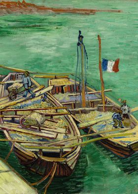 Van Gogh French Flag Boats