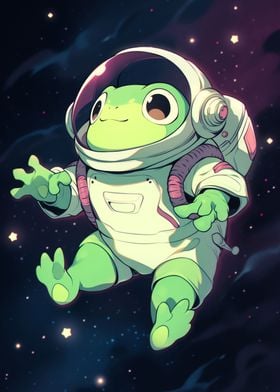 Froggy Astronaut in Space