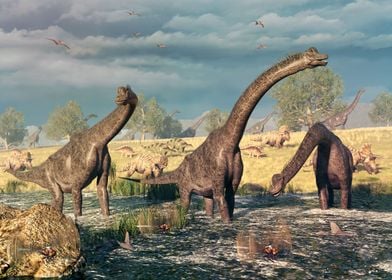 Brachiosaurus dinosaur 