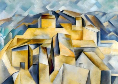 Picasso Houses on a Hill