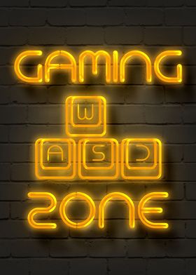 Gaming Zone WASD Neon