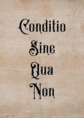 Latin Quote Conditio Sine