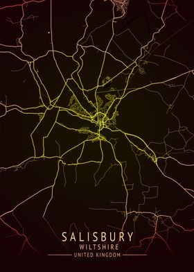 Salisbury UK City Map