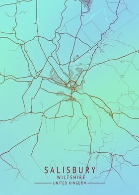 Salisbury UK City Map