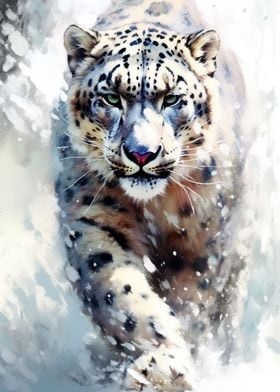 Graceful Snow Leopard