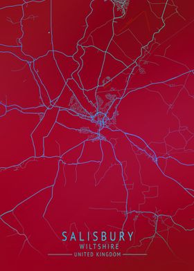 Salisbury UK City Map