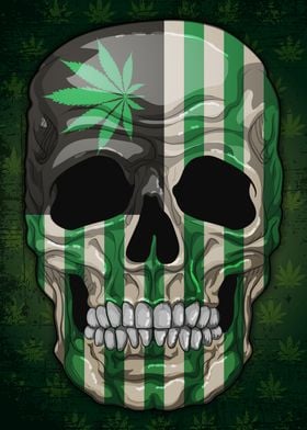 Weed Flag Skull