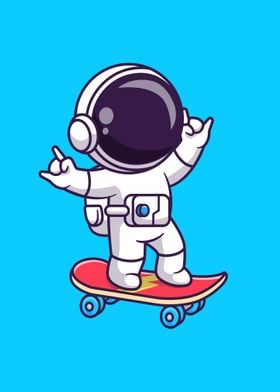 Cute astronaut standing