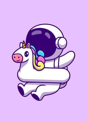 Astronaut wearing unicorn