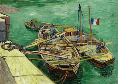 Quay with men van Gogh