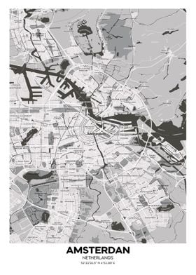 Amsterdam Netherlands map