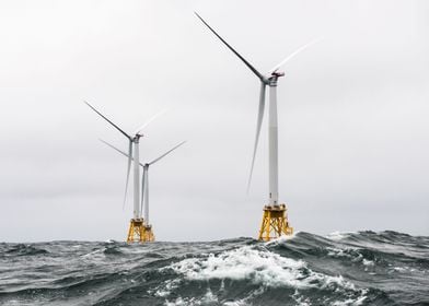 Windmills in the sea