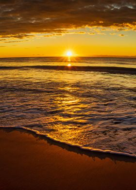 Beach sunset landscape sun