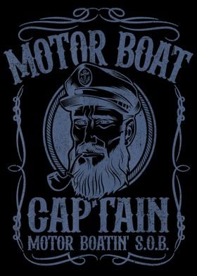 Motor Boat Captain Funny