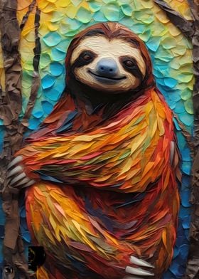 Sloth Colorful